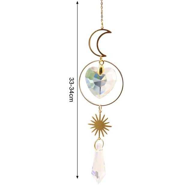 New Crystal Guardian Angel Wing  Sun-catcher Car Charm For Rear View Mirror Clear Window Rainbow Maker Collection With Crystal Wind Chimes For Home Garden Hanging Decoration Photography Prop
