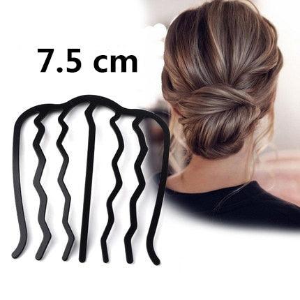 New Double Root Hair Hoop Head Band Adjustable Hair Clips Women Hoop Elastic Rubber Bands Ring Hair Styling Tools Hair Braider For Women Hair Styling