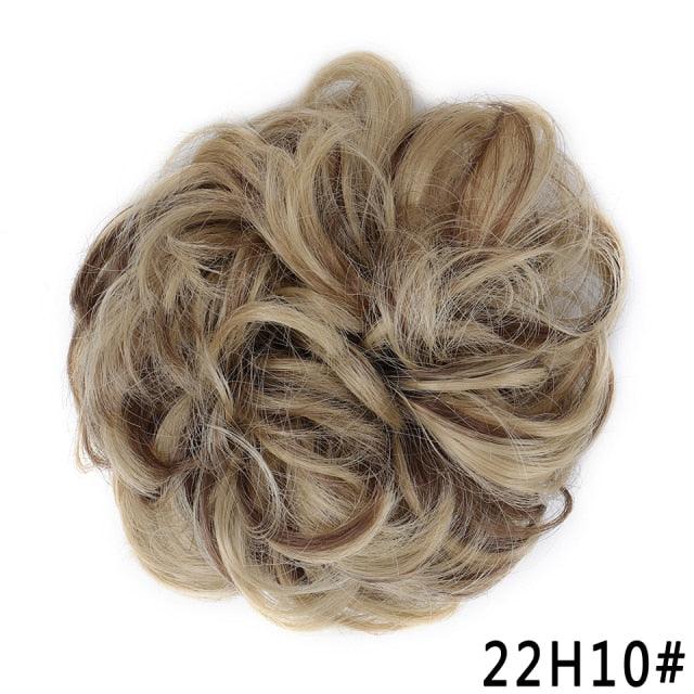 New Girl's Synthetic Chignon Red Pink Purple Blue Green Curly Messy Bun Kids Donut Roller Hair Bun Heat Resistant Fake Hair Wigs For Black Women Cosplay Wigs For Women