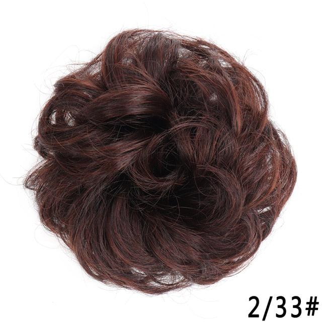 New Girl's Synthetic Chignon Red Pink Purple Blue Green Curly Messy Bun Kids Donut Roller Hair Bun Heat Resistant Fake Hair Wigs For Black Women Cosplay Wigs For Women