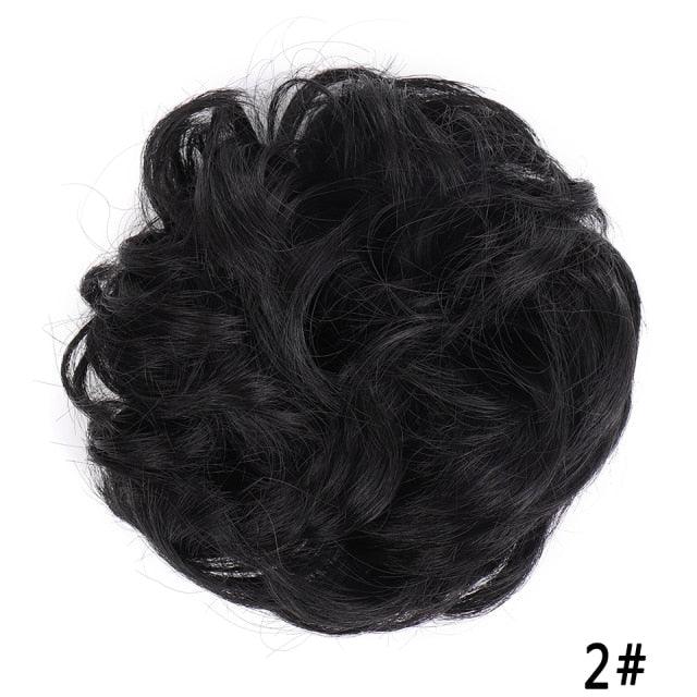 New Girl's Synthetic Chignon Red Pink Purple Blue Green Curly Messy Bun Kids Donut Roller Hair Bun Heat Resistant Fake Hair Wigs For Black Women Cosplay Wigs For Women