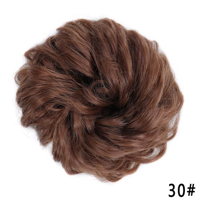 New Girl's Synthetic Chignon Red Pink Purple Blue Green Curly Messy Bun Kids Donut Roller Hair Bun Heat Resistant Fake Hair Wigs For Black Women Cosplay Wigs For Women