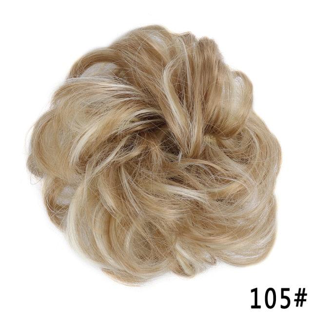 New Girl's Synthetic Chignon Red Pink Purple Blue Green Curly Messy Bun Kids Donut Roller Hair Bun Heat Resistant Fake Hair Wigs For Black Women Cosplay Wigs For Women