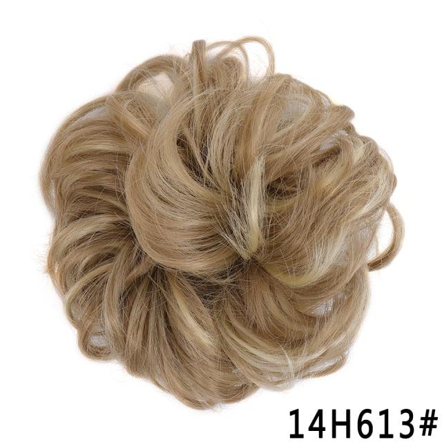 New Girl's Synthetic Chignon Red Pink Purple Blue Green Curly Messy Bun Kids Donut Roller Hair Bun Heat Resistant Fake Hair Wigs For Black Women Cosplay Wigs For Women