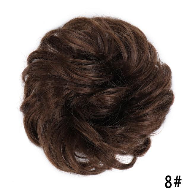 New Girl's Synthetic Chignon Red Pink Purple Blue Green Curly Messy Bun Kids Donut Roller Hair Bun Heat Resistant Fake Hair Wigs For Black Women Cosplay Wigs For Women
