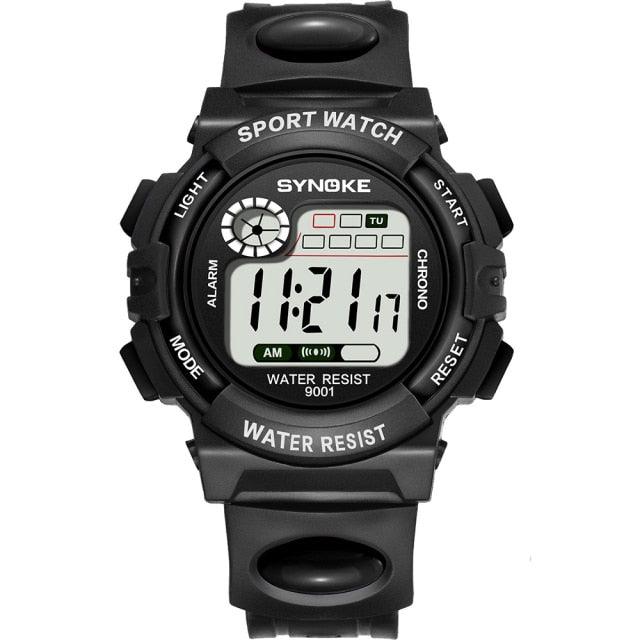 New Girls Boys Watch Waterproof 50M Electronic Watches Luminous Dial Fashion Sports Waterproof Casual Electronic Analog Quartz 7 Colorful Led Watches With Alarm Stopwatch Silicone Band Luminous Wristatches