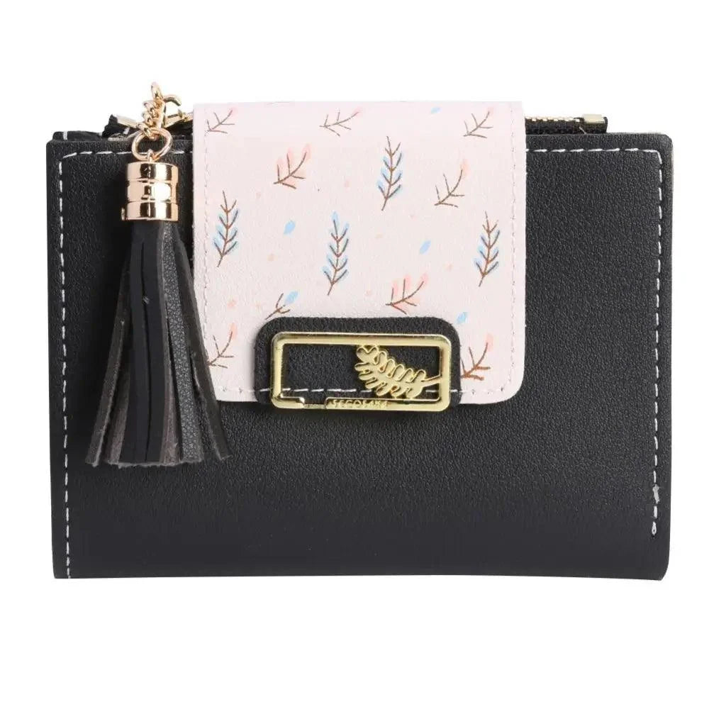 New Short PU Leather Clutch Bags Card Holder Wallet And  Small Coin Purse for Women And Girls