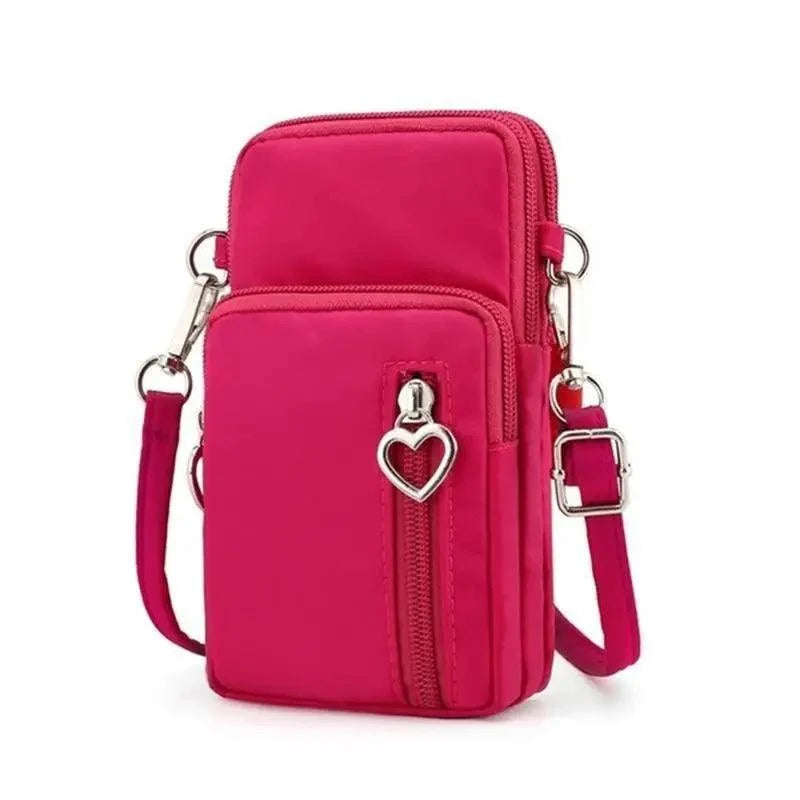 New Trendy Crossbody Zipper  Shoulder Bag For Ladies And Girls Multifunction Handbag Wrist Purse For Females