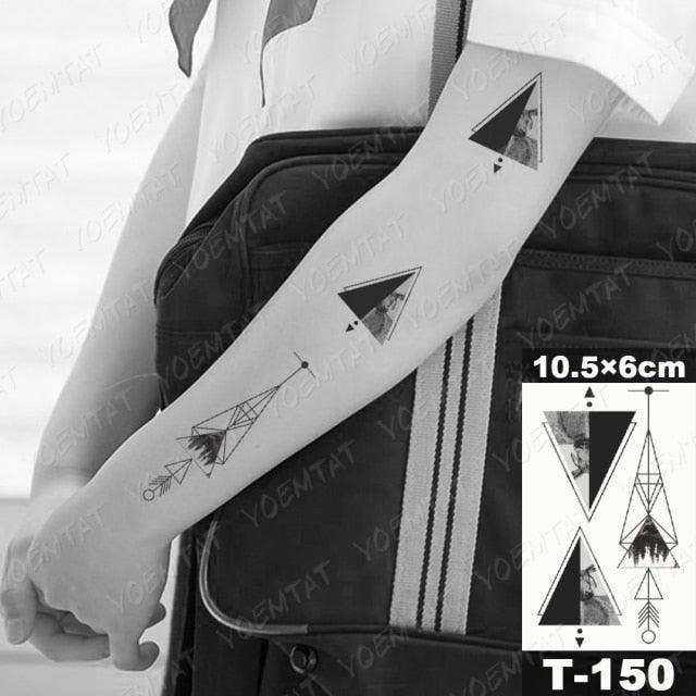 New Waterproof Temporary Tattoo Sticker Deer Animal Flash Tatoo Black Line Body Art Small Decorative Design For Womens Boys