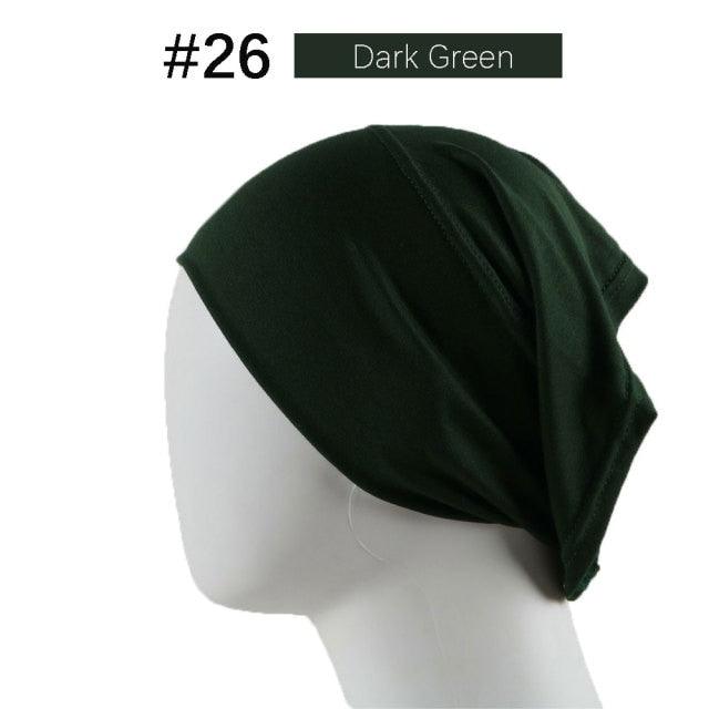 New Winter Autumn Soft Solid Color Inner Hijab  Cap Lightweight Muslim Turban Elegant Hijab Caps Hat Islam Under Scarf  Undercap Bonnet Color Soft Jersey Stretch Hijab's Tube Cap Hat Hijab Bonnet Muslim Women Scarf Turbans Head For Women