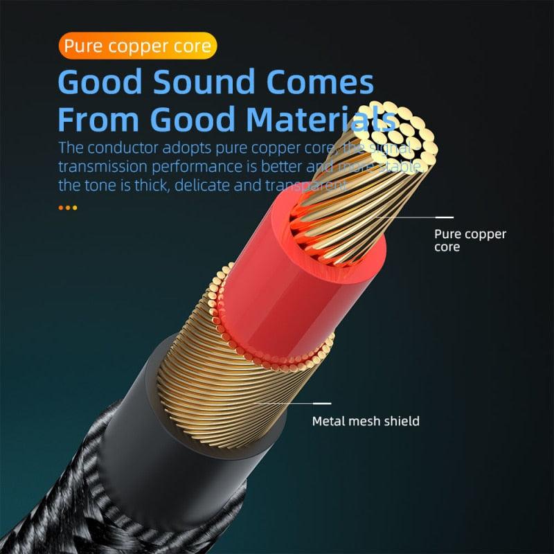 Nylon Braided 3.5mm AUX Cable Audio Jack For Speaker Headphones Car