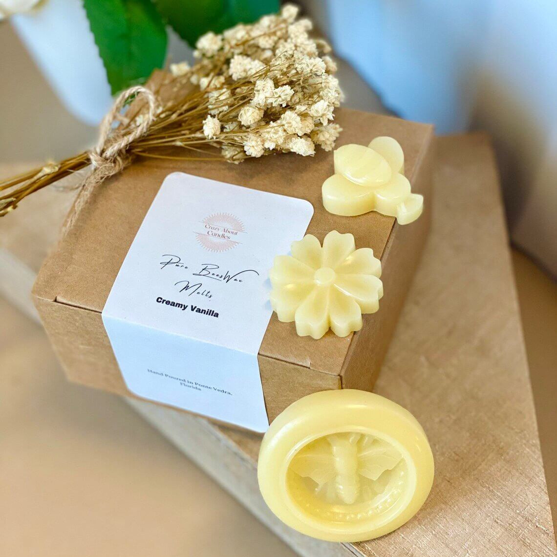Beeswax Melts Set of 6 — Hand-Poured, Eco-Friendly Natural Aroma