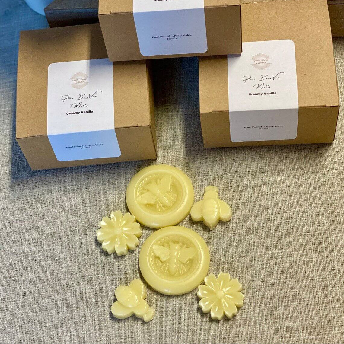 Beeswax Melts Set of 6 — Hand-Poured, Eco-Friendly Natural Aroma
