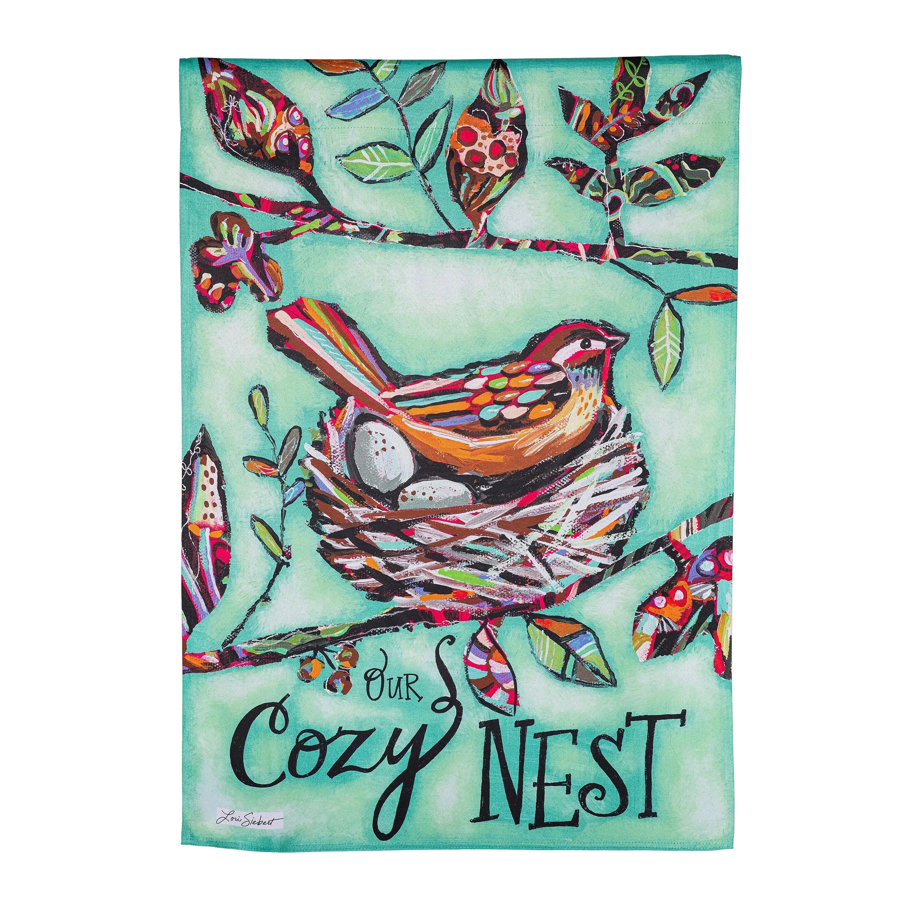 Our Cozy Nest Suede House Flag