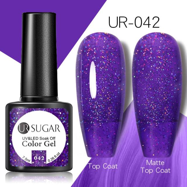 Popular 2022 Modern New Elegant Silver Purple Nail Gel Polish 7.5ml UV Manicuring Elegant Glossy Colororful Stylish Nail Design For Women