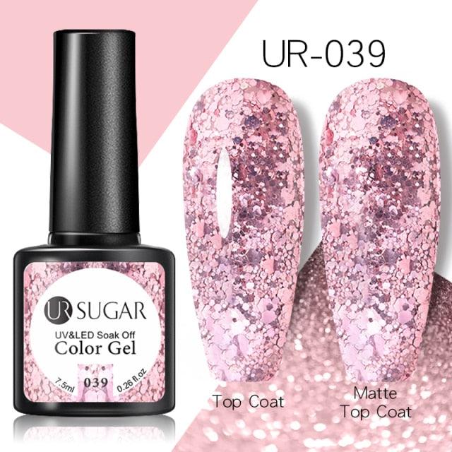 Popular 2022 Modern New Elegant Silver Purple Nail Gel Polish 7.5ml UV Manicuring Elegant Glossy Colororful Stylish Nail Design For Women