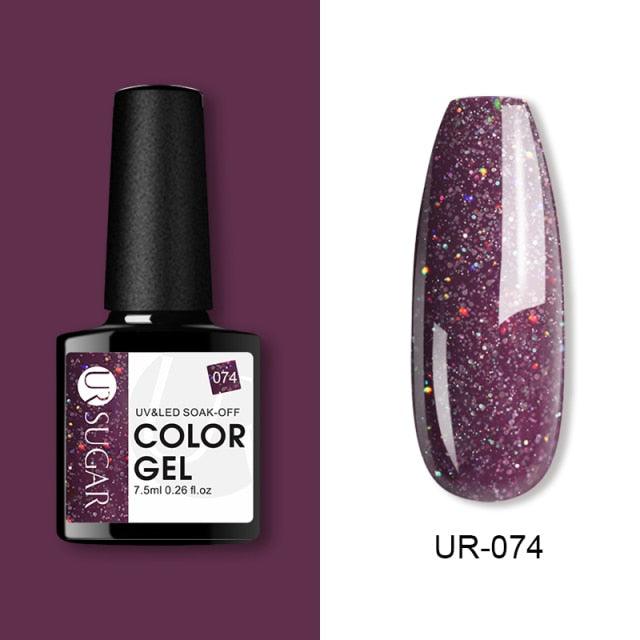 Popular 2022 Modern New Elegant Silver Purple Nail Gel Polish 7.5ml UV Manicuring Elegant Glossy Colororful Stylish Nail Design For Women