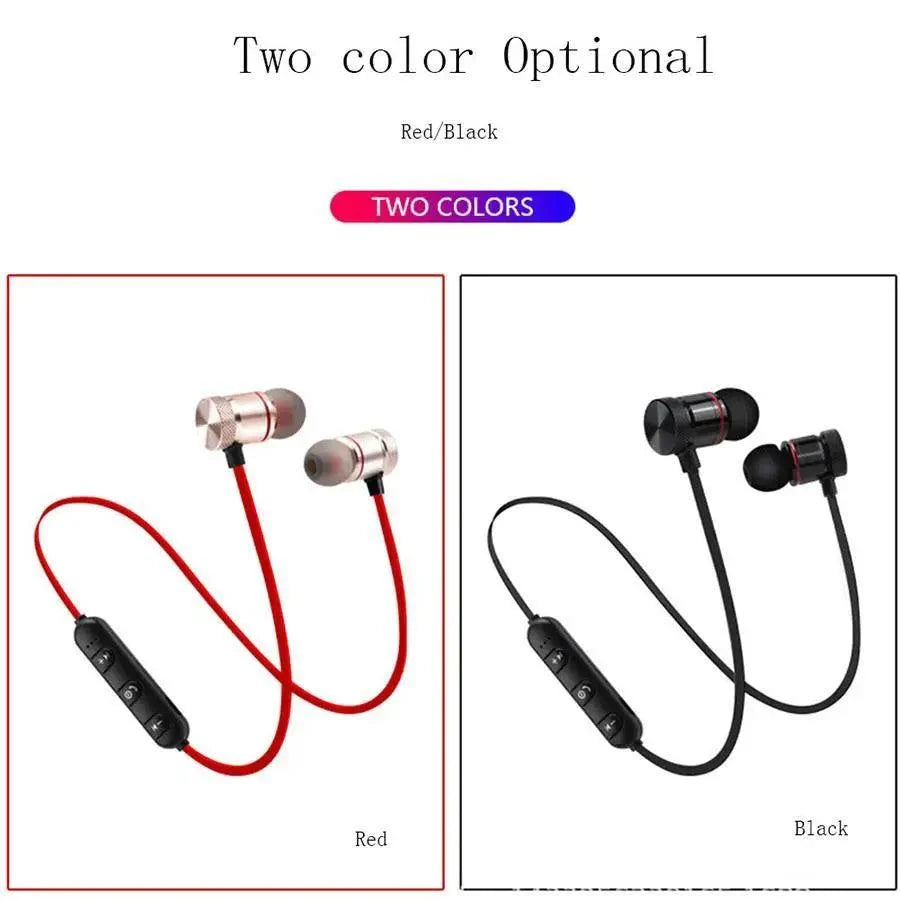 Portable Magnetic Sport Bluetooth Wireless Stereo Earphones For Workout Gym Noise Cancelling Earphones