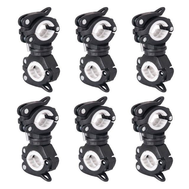 Bicycle Light Bracket Bike Lamp Holder LED Headlight Pump Stand Quick Release Mount 360 Degree Rotatable Universal Flashlight Mount Holder Mount Bicycle Mounting Bracket Flashlight Holder