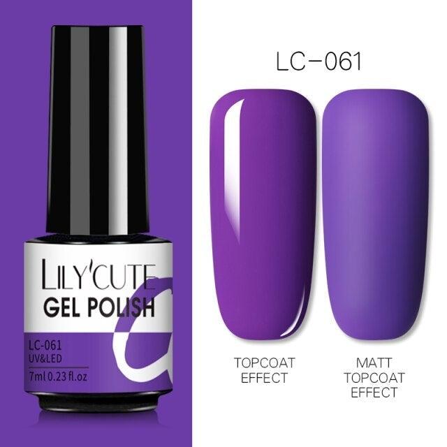 2022 New Fashion Purple Womens Nail Gel 7ml Permanent UV LED Base Matte Glossy Luxury Colorful Effect Nail Gel for Women and Girls