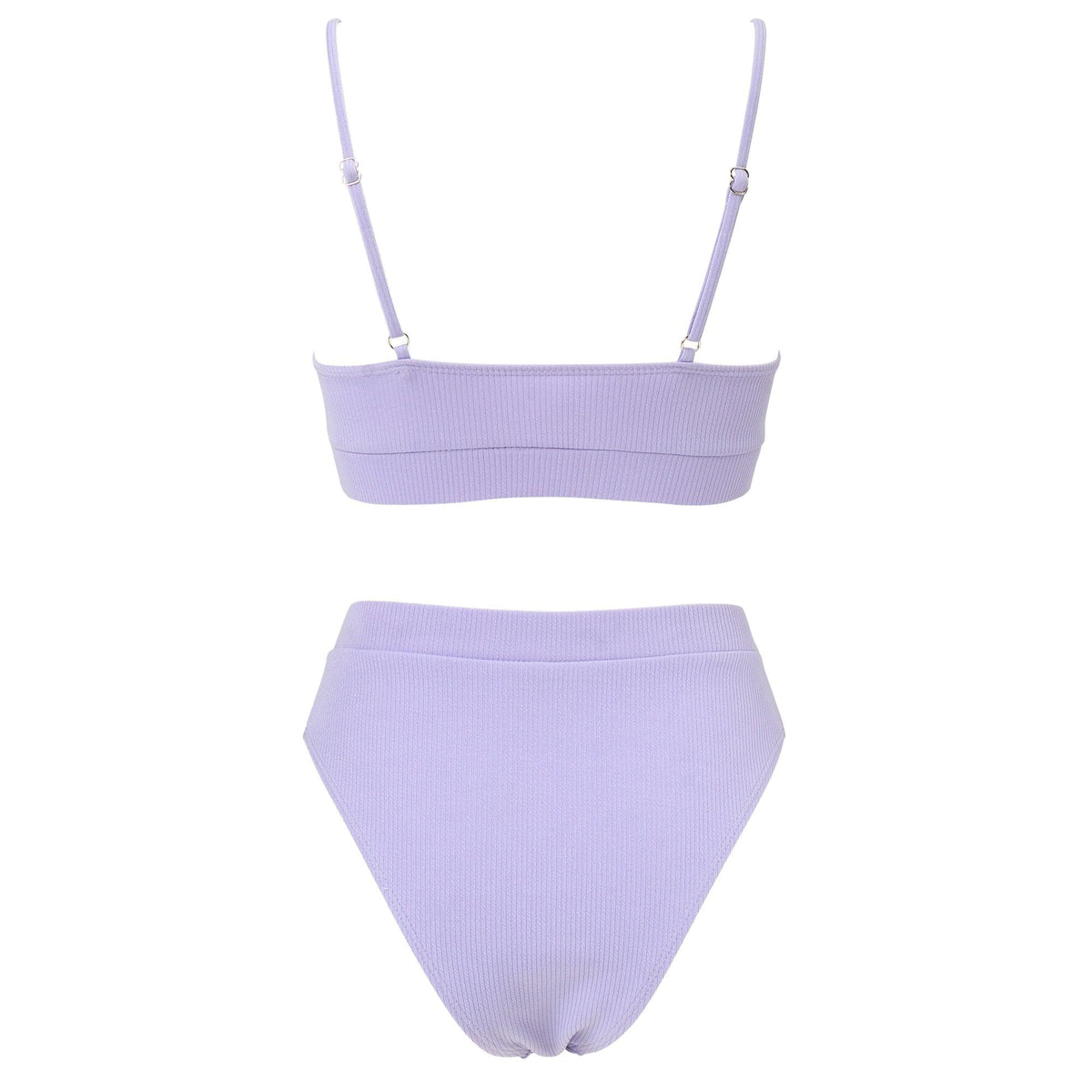 Swimwear Women Ribbed Bathing Suit Female Push Up Bikini Set Women's Bathing Suit Lace up Bikini Ribbed Two Piece Swimsuit Beachwear High Waist Bikini Women's Swimsuit