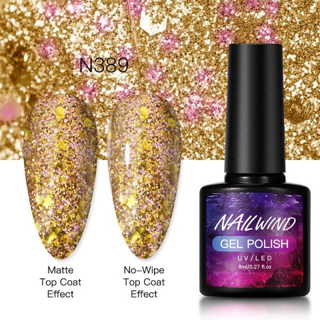 New Womens Fashion Gel Nail Polish UV LED Semi Permanent Matt Glossy Effect Luxury Manicure Design