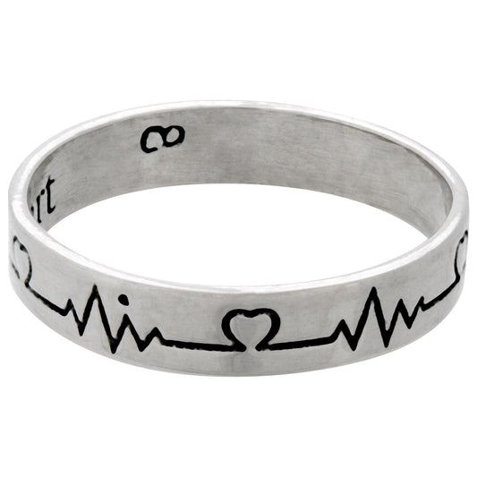 Pulse of My Heart Sterling Ring