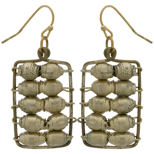 Quazi Golden Abacus Earrings