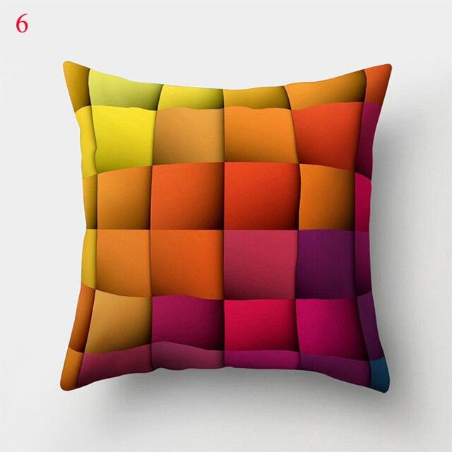 Rainbow Pillowcase Colorful Pillow Covers Cushion Cover Rainbow Throw Pillow Case Cushion Covers Abstract Swirl Rainbow Blue Green Red Bright Colors Wave Blend Throw Pillow Covers