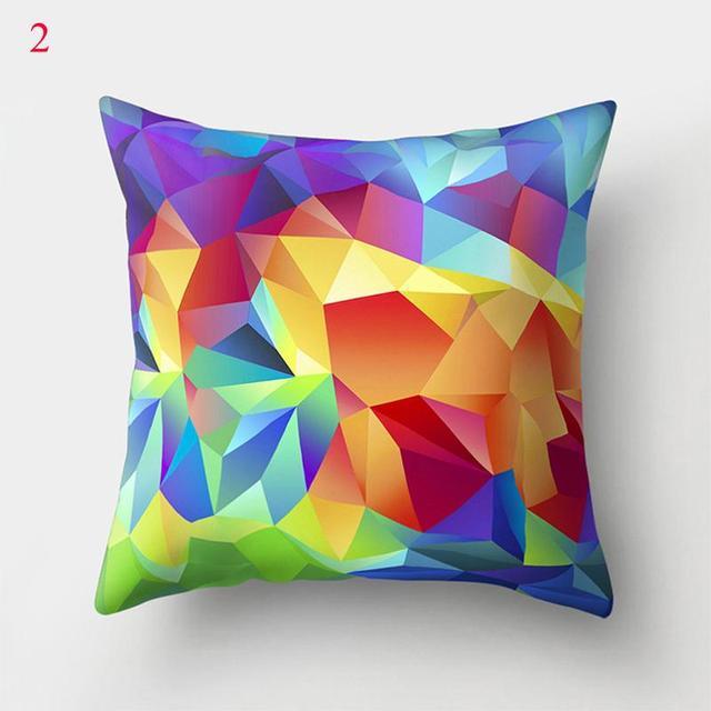Rainbow Pillowcase Colorful Pillow Covers Cushion Cover Rainbow Throw Pillow Case Cushion Covers Abstract Swirl Rainbow Blue Green Red Bright Colors Wave Blend Throw Pillow Covers