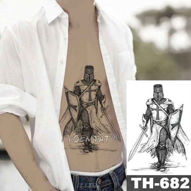 Realistic Temporary Lion Wolf Sticker Tattoo Waterproof  Elegant Body Arm Warrior Tattoo For Mens