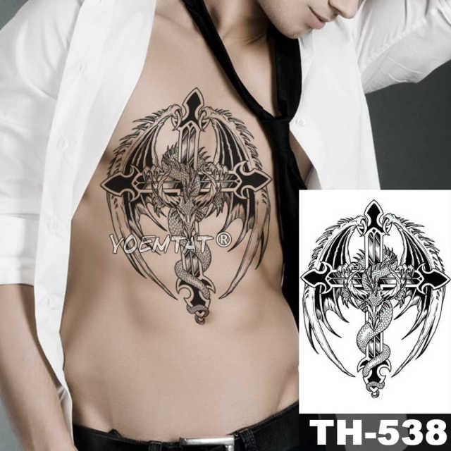 Realistic Temporary Lion Wolf Sticker Tattoo Waterproof  Elegant Body Arm Warrior Tattoo For Mens