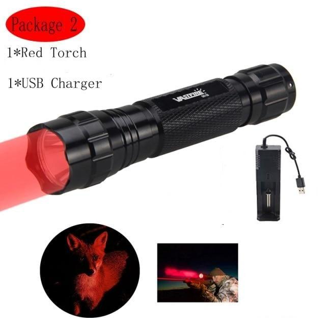 Rechargeable USB Charger High Lumen LED  Light Tactical Flashlight With Rail Mount Led Light White Tactical  Flashlight Pressure Switch For Long Distance Night Hunting