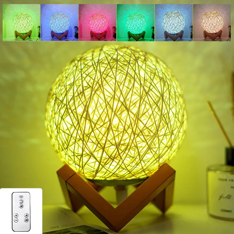 Remote Control Night Light Bedroom Girl Heart Inserted Star Sleeping Table Lamp