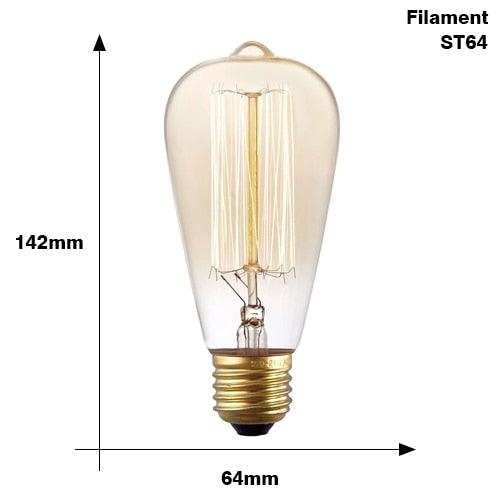 Retro Edison Light Bulb Vintage Edison Lamp Vintage Incandescent  Edison Light Bulbs Edison Filament Light Bulb Dimmable Warm White Different Shape Light