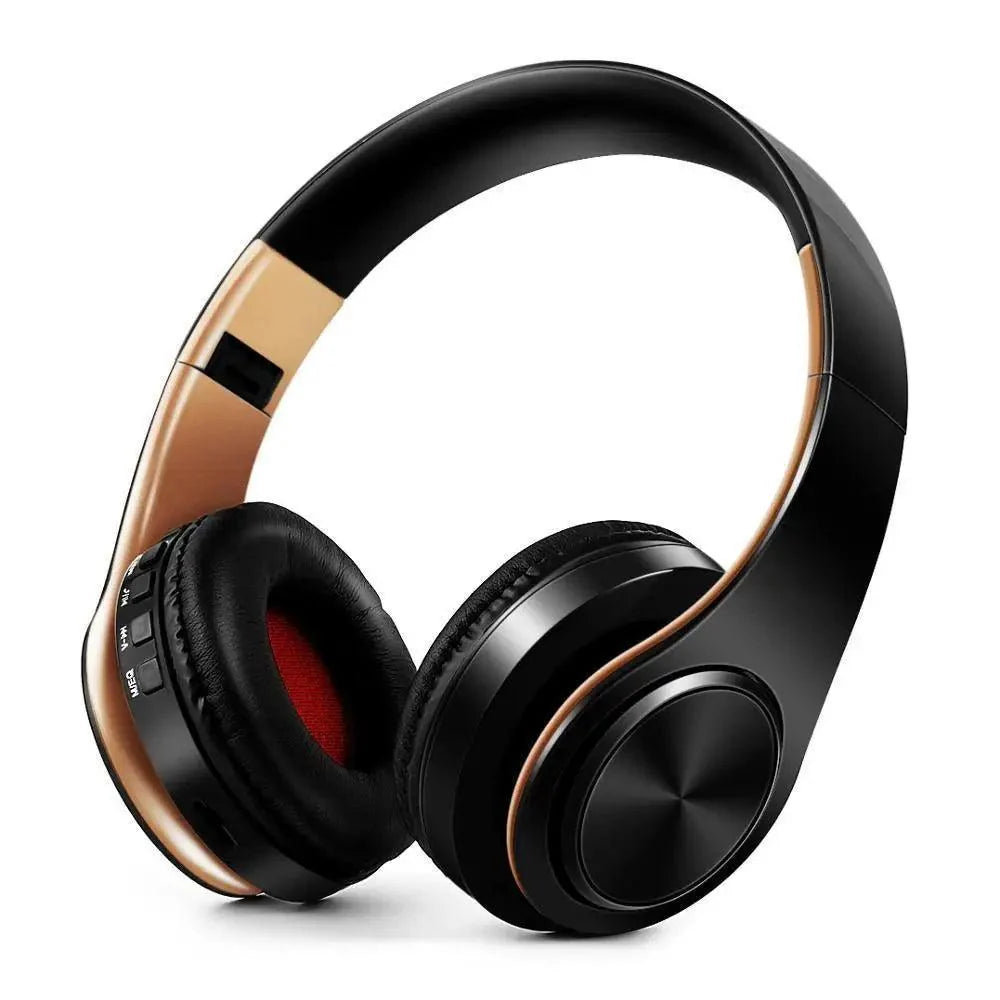 Retro Stereo Earphones Bluetooth Headphone Music Headset FM And Support SD Card With Mic And Volume Control, Wireless And Wired Headset