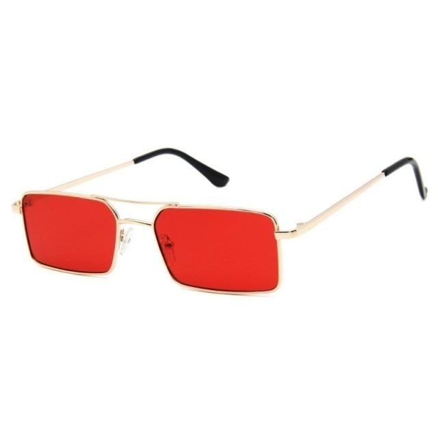 Retro Summer Rectangle Sunglasses For Women Glasses Style New Vintage Design Sun Glasses Metal Lightweight Frame Glasses For Women