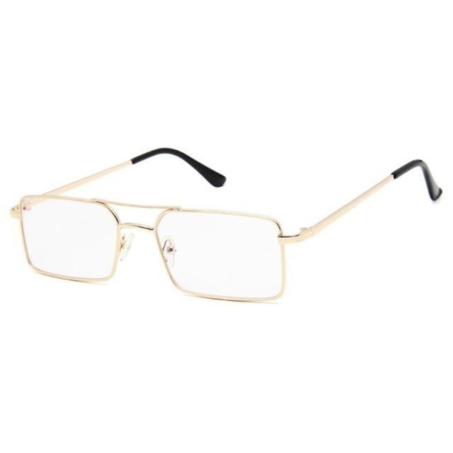 Retro Summer Rectangle Sunglasses For Women Glasses Style New Vintage Design Sun Glasses Metal Lightweight Frame Glasses For Women