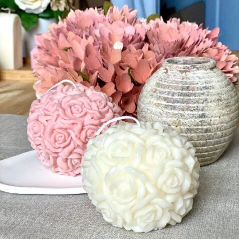 Rose Blossom Sculpture Candle