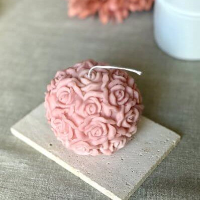Rose Blossom Sculpture Candle