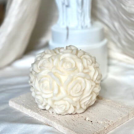 Rose Blossom Sculpture Candle