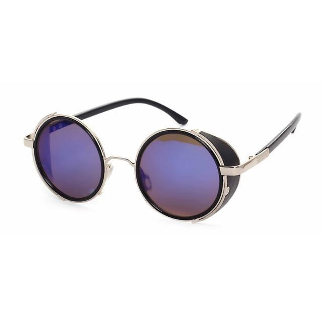 Round Vintage Sunglasses Retro Eyewear Style Sunglasses For Women New Retro Shape Coating Sunglasses For Men New Round Shape  Sunglasses & Classic Design Sunglasses