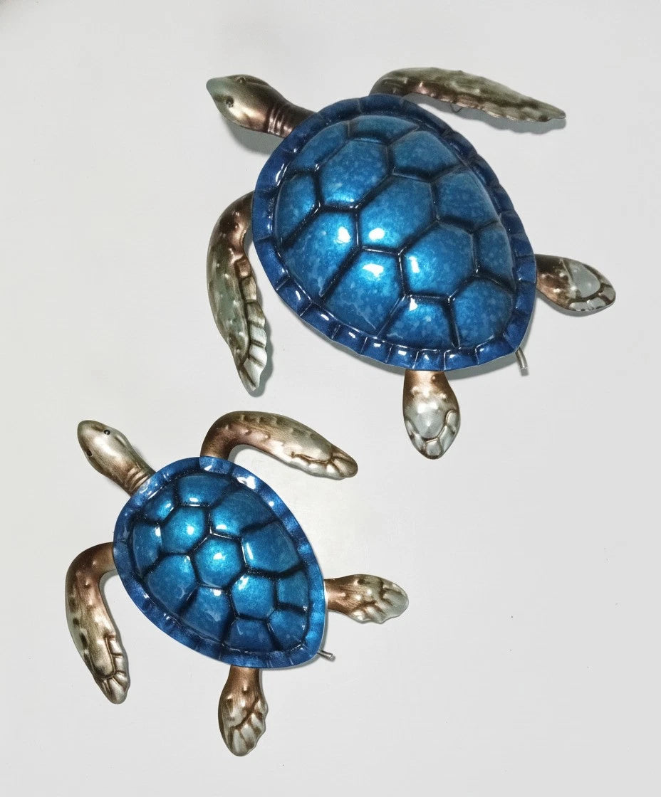 2 Metal Blue Sea Turtles. Visit Our Store ufmllc.online
