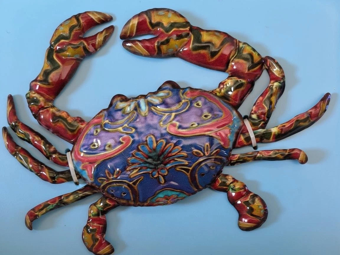 12 inch  Metal Multiple Colors Crab. Visit Our Store ufmllc.online