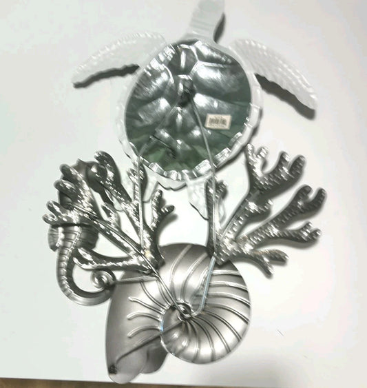 Unique Finds Market LLC Coastal Metal Wall Art with Sea Turtle, Seahorse, and Na