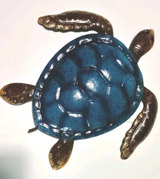 Decorative Metal Sea Turtle Wall Art - Coastal Home Decor