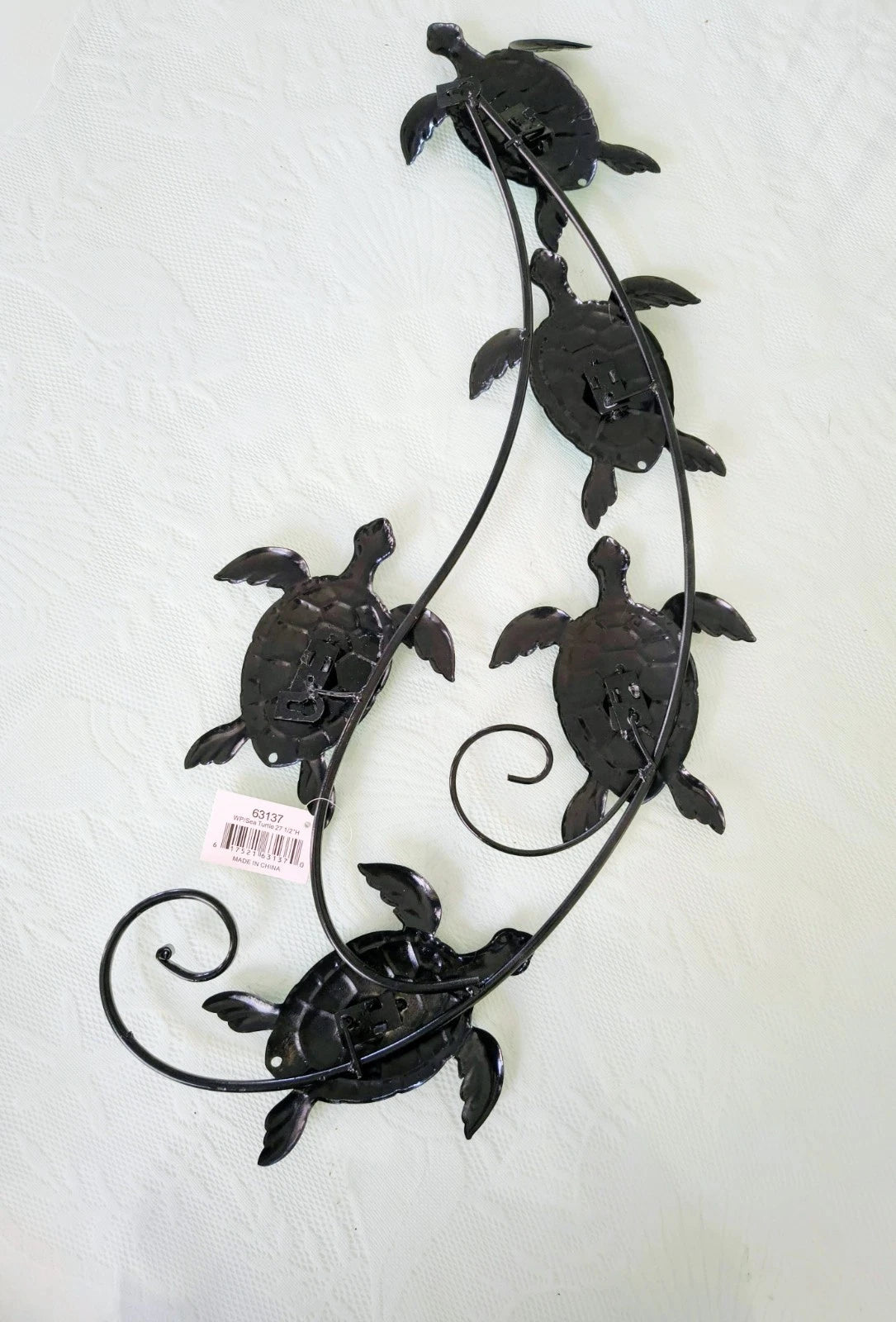 Sea Turtle Metal Wall Sculpture 5 Turquoise Blue Turtles Decorative Wall Art