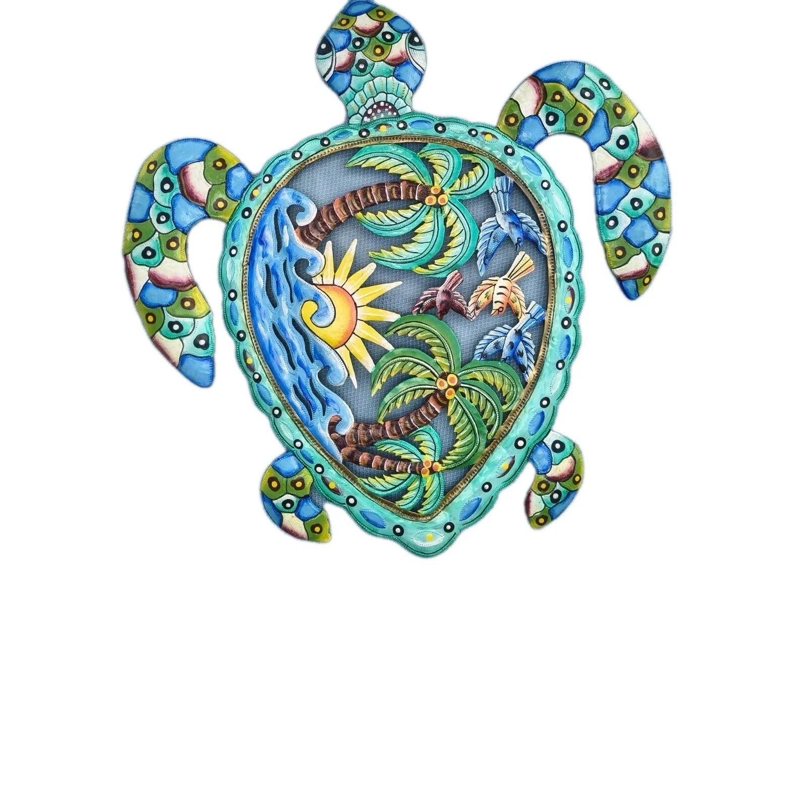23 inch Turtle Metal Drum Handmade Art. Visit Our Store ufmllc.online