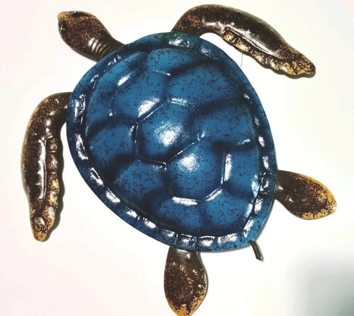 Decorative Metal Sea Turtle Wall Art - Coastal Home Decor