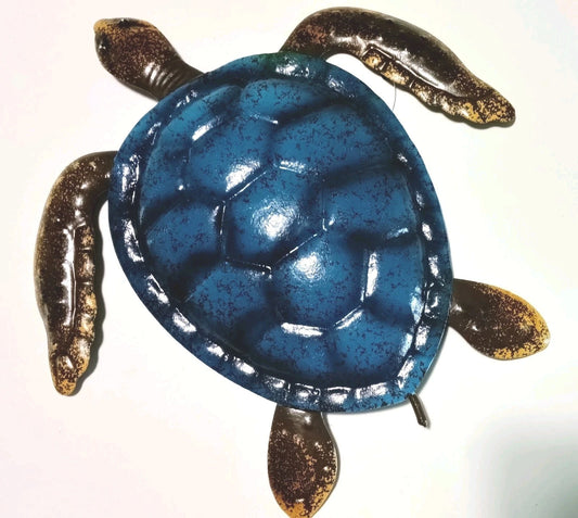 Decorative Metal Sea Turtle Wall Art - Coastal Home Decor